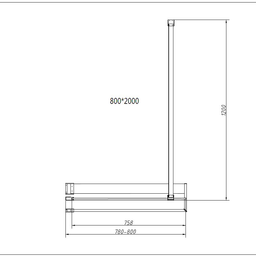 Душевое ограждение Vincea Walk-In HR 80 VSW-4HR800CGG стекло тонированное/профиль брашированное золото купить в интернет-магазине Sanbest