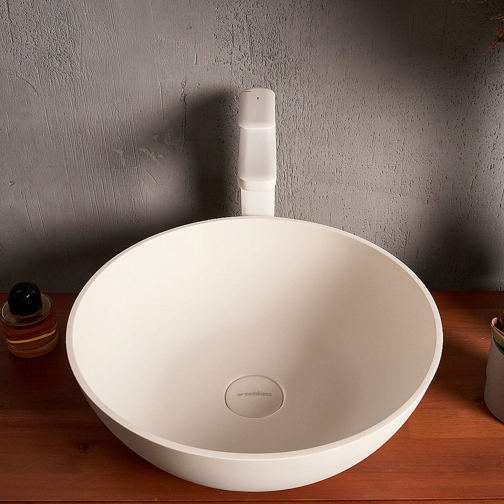 Раковина накладная Montebianco NEMI 20141 белая матовая купить в интернет-магазине Sanbest