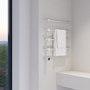 Полотенцесушитель электрический ABBER Charme AH4004MW белый матовый купить в интернет-магазине сантехники Sanbest