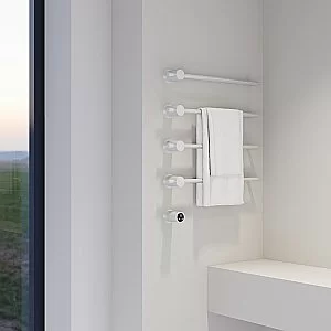 Полотенцесушитель электрический ABBER Charme AH4004MW белый матовый купить в интернет-магазине сантехники Sanbest
