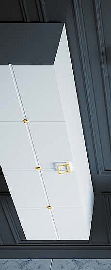 Пенал Armadi Art Vallessi Avantgarde Piazza белый с золотом для ванной в интернет-магазине сантехники Sanbest