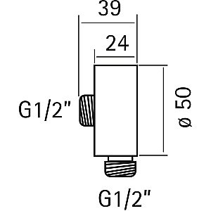 Подключение для душевого шланга Cisal Xion DS017310D1 купить в интернет-магазине сантехники Sanbest