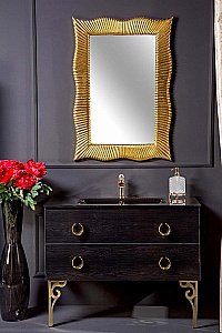 Зеркало Boheme NeoArt Soho 563 золото в ванную от интернет-магазине сантехники Sanbest