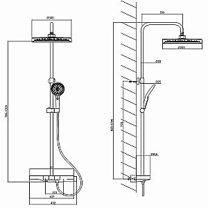 Душевая система Vincea Inspire VSFS-3I12TCH хром купить в интернет-магазине сантехники Sanbest