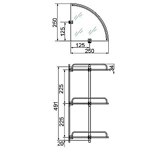 Полка Veragio Gifortes VR.GFT-9033.CR купить в интернет-магазине сантехники Sanbest