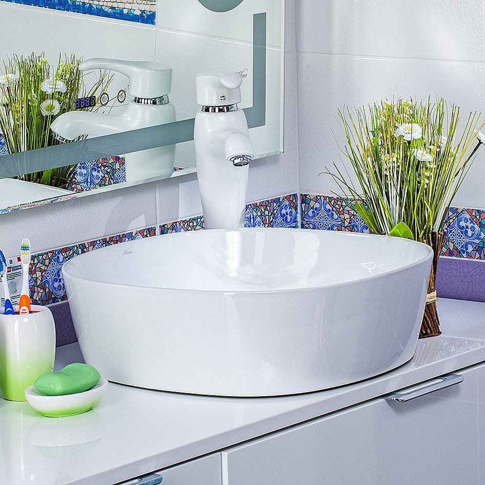 Раковина Melana 78107-805 белая купить в интернет-магазине Sanbest