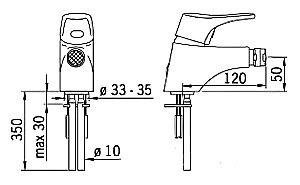 Смеситель для биде Oras Safira 292 купить в интернет-магазине сантехники Sanbest