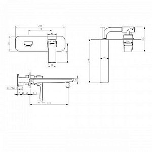 Смеситель для раковины Lemark Ursus LM7226BL Черный купить в интернет-магазине сантехники Sanbest