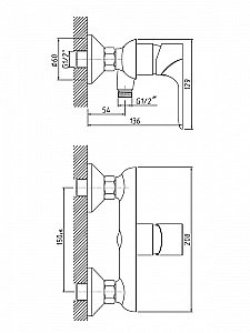 Смеситель для душа Orange Aristo M19-200cr купить в интернет-магазине сантехники Sanbest