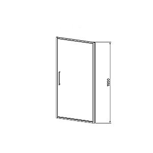 Душевая дверь Vincea Slim 8mm VDP-4SL100CL 100 профиль хром/стекло прозрачное купить в интернет-магазине Sanbest