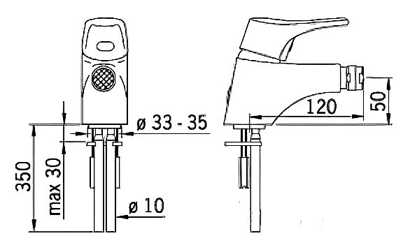 Смеситель для биде Oras Safira 292 купить в интернет-магазине сантехники Sanbest