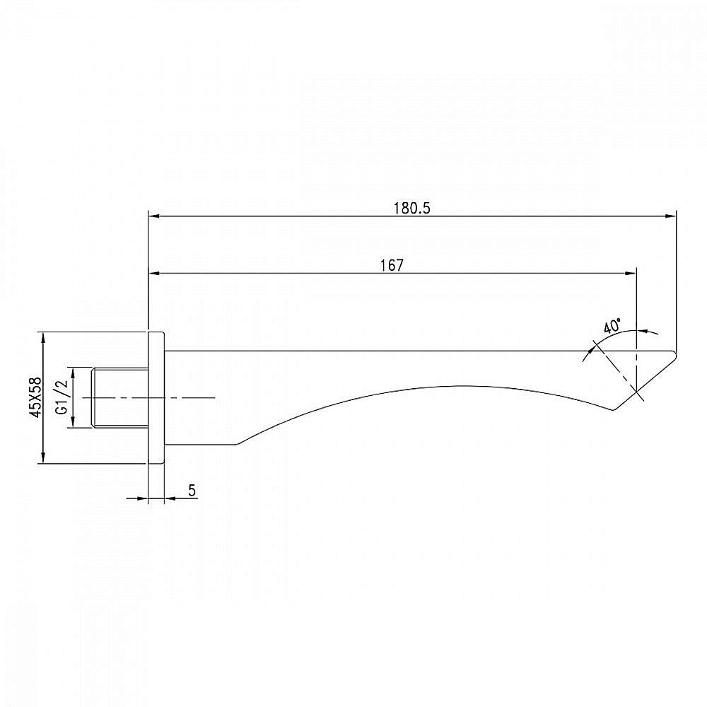 Излив для ванны Lemark LM5881CW купить в интернет-магазине сантехники Sanbest