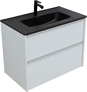 Тумба с раковиной Aquanet Вита 330475 80 белый матовый для ванной в интернет-магазине Sanbest