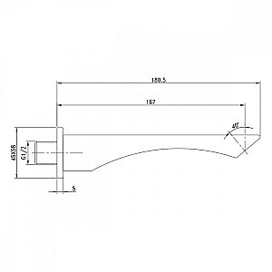 Излив для ванны Lemark LM5881CW купить в интернет-магазине сантехники Sanbest