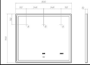 Зеркало VIGO Geometry Luxe z.GEO.80 в ванную от интернет-магазине сантехники Sanbest