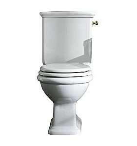 Унитаз напольный SIMAS Lante LA08 с бачком, с боковой ручкой золото, белый купить в интернет-магазине Sanbest