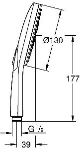 Душевая лейка Grohe Rainshower SmartActive 130 22127KF0 купить в интернет-магазине сантехники Sanbest