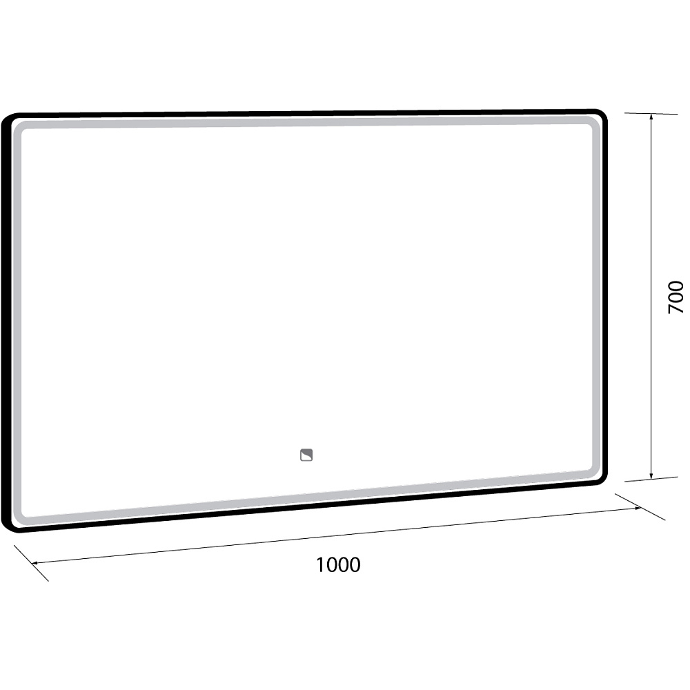 Зеркало c LED-подсветкой Dreja POINT 100x70 белый в ванную от интернет-магазине сантехники Sanbest