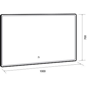 Зеркало c LED-подсветкой Dreja POINT 100x70 белый в ванную от интернет-магазине сантехники Sanbest