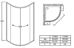Душевой уголок Jacob Delafon SERENITY 80х80 стекло прозрачное/профиль хром купить в интернет-магазине Sanbest
