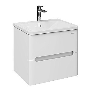 Тумба с раковиной подвесная Grossman АДЕЛЬ-НОРМА 60 белая для ванной в интернет-магазине Sanbest