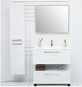 Шкаф-пенал De Aqua Тока 1S БК 30 белый для ванной в интернет-магазине сантехники Sanbest