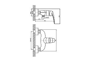 Смеситель для душа Orange ALFI M18-200cr хром купить в интернет-магазине сантехники Sanbest