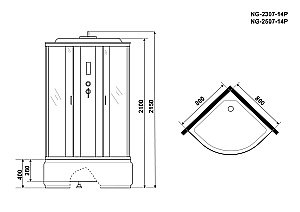Душевая кабина Niagara Classic NG-2307-14P 80х80 купить в интернет-магазине Sanbest