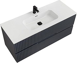 Тумба с раковиной Cezares DUET-N 120 DUET-N-1200-2C-SO-GR-P графит для ванной в интернет-магазине Sanbest