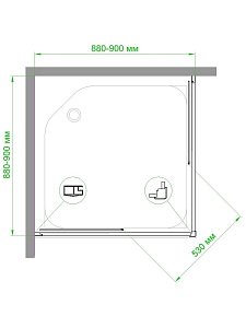 Душевой уголок Royal Bath RB90HPD-T-BL  90х90 прозрачный купить в интернет-магазине Sanbest