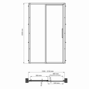 Душевая дверь WasserKRAFT Lopau 32S05L 120 стекло прозрачное/профиль серебро купить в интернет-магазине Sanbest