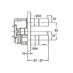 Смеситель для душа Jacob Delafon METRO E78024-4A-CP хром купить в интернет-магазине сантехники Sanbest