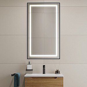 Зеркало BelBagno Kraft SPC-KRAFT-500-900-SENS-NERO черный в ванную от интернет-магазине сантехники Sanbest