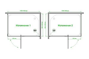 Душевой уголок Royal Bath RB 100х140 HPVD-C-CH стекло матовое/профиль хром купить в интернет-магазине Sanbest