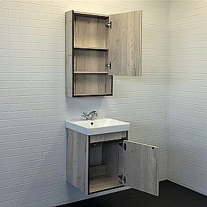 Тумба с раковиной Comforty Вена 00-00006653 45 дуб дымчатый для ванной в интернет-магазине Sanbest