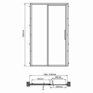 Душевая дверь WasserKRAFT Lopau 32S05L 120 стекло прозрачное/профиль серебро купить в интернет-магазине Sanbest