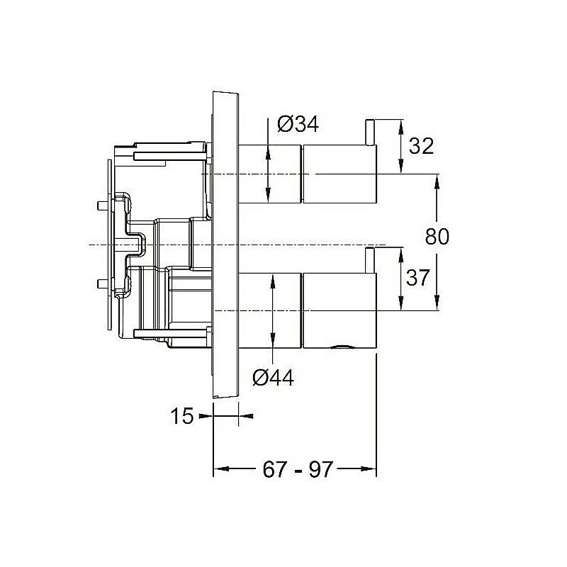 Смеситель для душа Jacob Delafon METRO E78024-4A-CP хром купить в интернет-магазине сантехники Sanbest