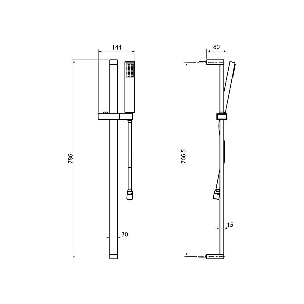 Душевой гарнитур Koller Pool Neon NNSR01 хром купить в интернет-магазине сантехники Sanbest