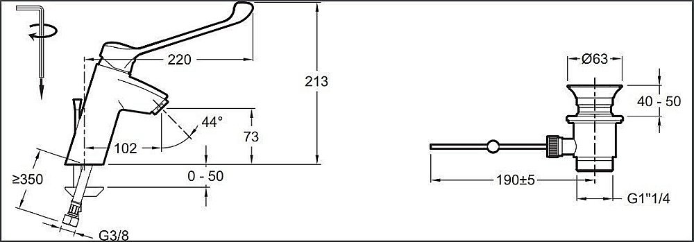 Cмеситель для раковины Jacob Delafon EASY E18161-CP купить в интернет-магазине сантехники Sanbest