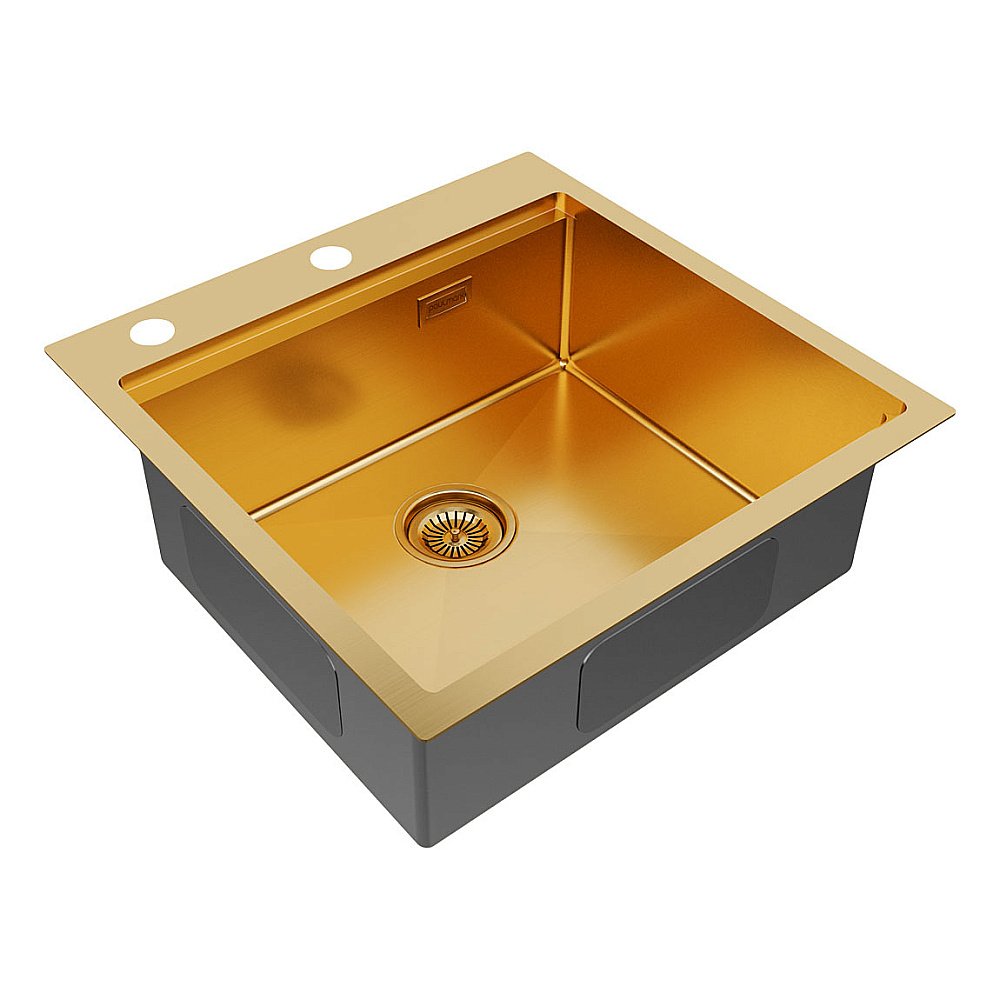 Кухонная мойка Paulmark KRONER-PRO PM705151-BG брашированное золото купить в интернет-магазине сантехники Sanbest