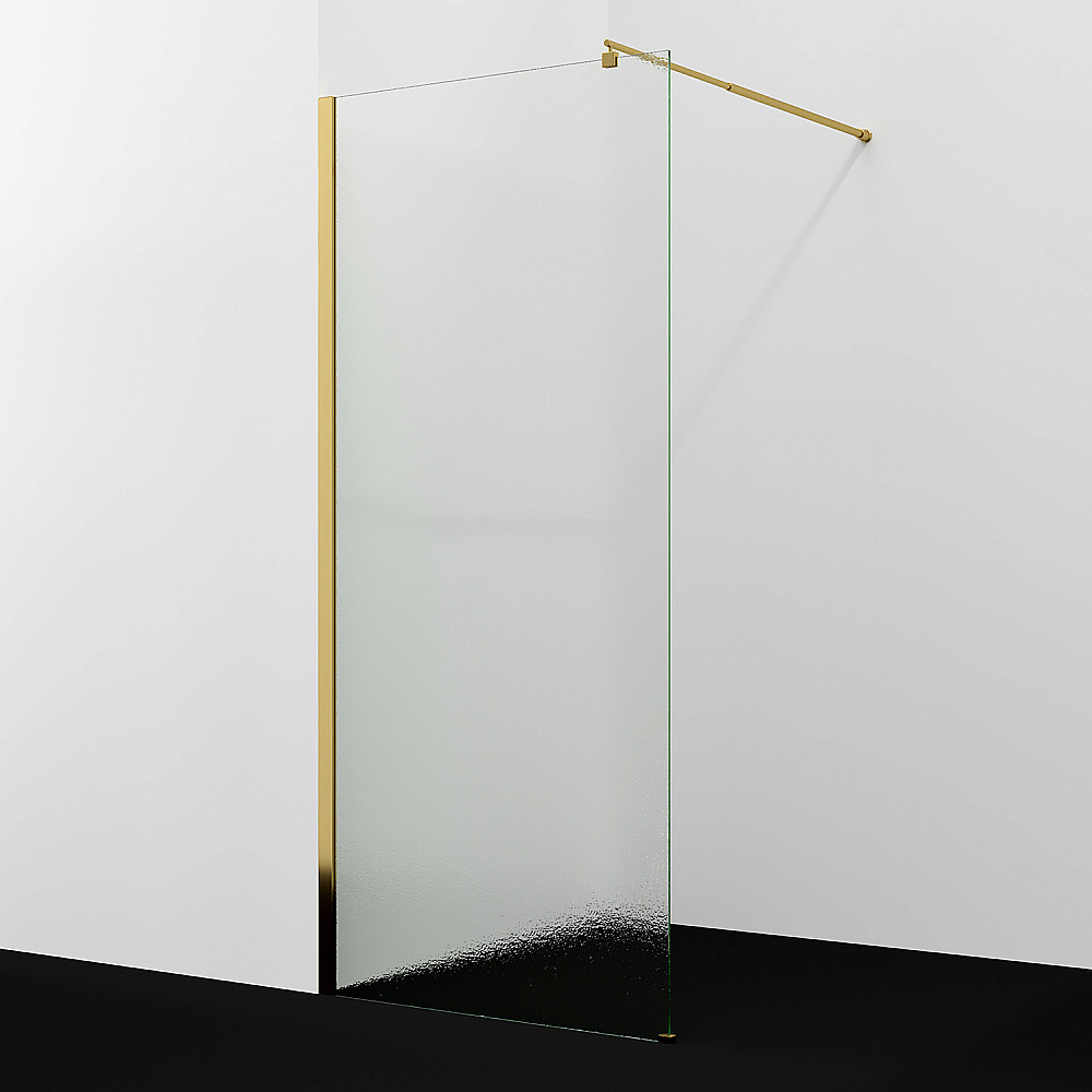 Душевое ограждение WasserKRAFT Rur 30W44PG-TXG 100 профиль золото глянцевое/стекло текстурное купить в интернет-магазине Sanbest