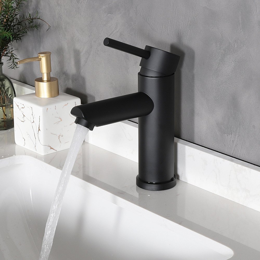 Смеситель для раковины Gid Berlin SS080-BM-K черный матовый купить в интернет-магазине сантехники Sanbest