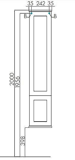 Шкаф-колонна Акватон Леон Н 30 дуб белый для ванной в интернет-магазине сантехники Sanbest