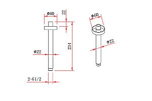 Держатель верхнего душа Berges VENTAS 74013 хром купить в интернет-магазине сантехники Sanbest