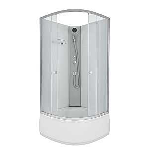 Душевая кабина Niagara Eco E80/40/MT/BK 80х80 стекло матовое/профиль матовый хром купить в интернет-магазине Sanbest