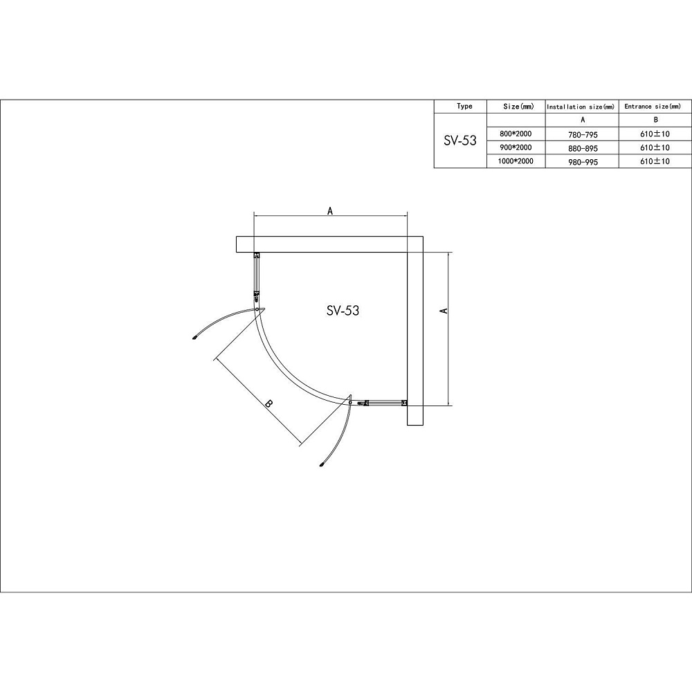 Душевой уголок RGW Stilvoll SV-53 90x90 купить в интернет-магазине Sanbest