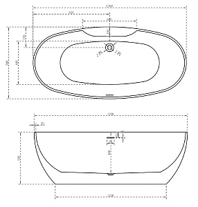 Ванна акриловая ABBER AB9323 170х80 купить в интернет-магазине Sanbest