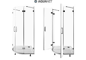 Душевой уголок Aquanet Beta NWD2242 100x100 стекло прозрачное/профиль хром купить в интернет-магазине Sanbest