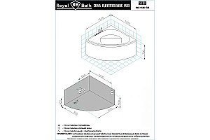Акриловая ванна Royal Bath Rojo De Luxe RB375201DL 150x150 белая с гидромассажем купить в интернет-магазине Sanbest
