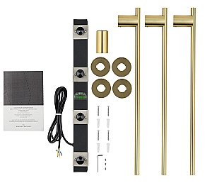 Полотенцесушитель электрический встраиваемый WONZON & WOGHAND DORTMUND, Брашированное золото (WW-A363-BG) купить в интернет-магазине сантехники Sanbest